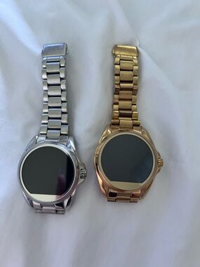 Michael Kors Smartwatch Pair - Silver and Gold Metal Bands